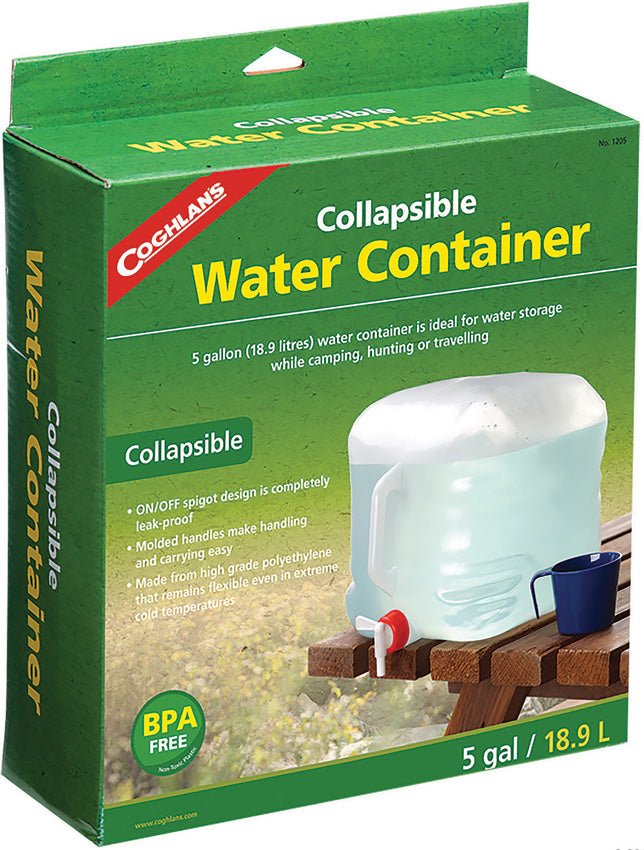 5 Gallon Collapsible Water Container - The Bowie Man - Coghlan's - CGN1205 - 56389012059