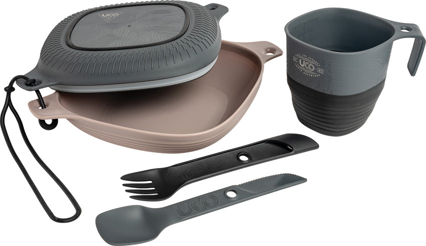 Six Piece Mess Kit Black/Gray