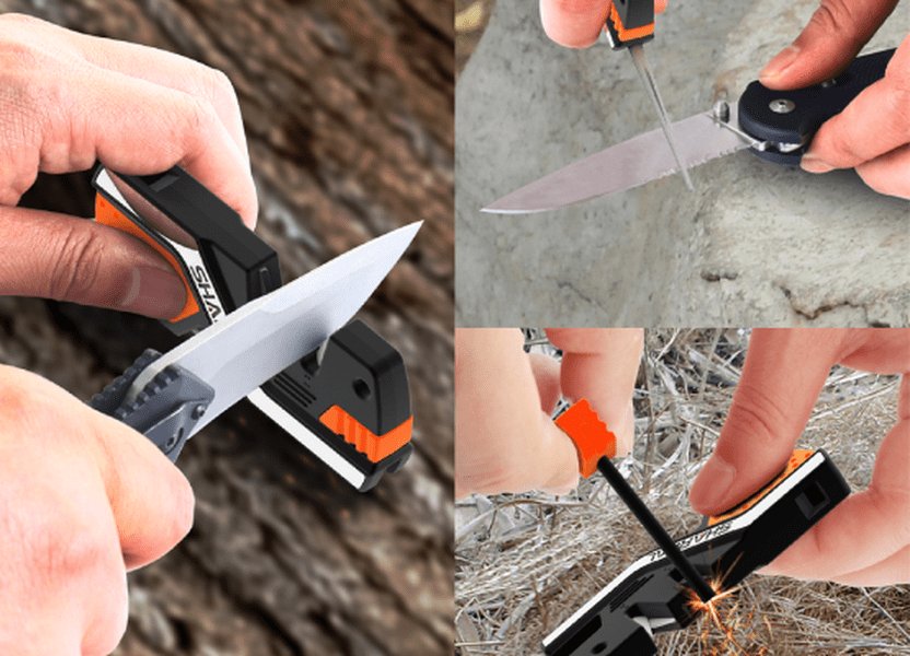 SHARPAL 6-In-1 Knife Sharpener & Survival Tool - The Bowie Man - The Bowie Man - SHP101N - 814744020015